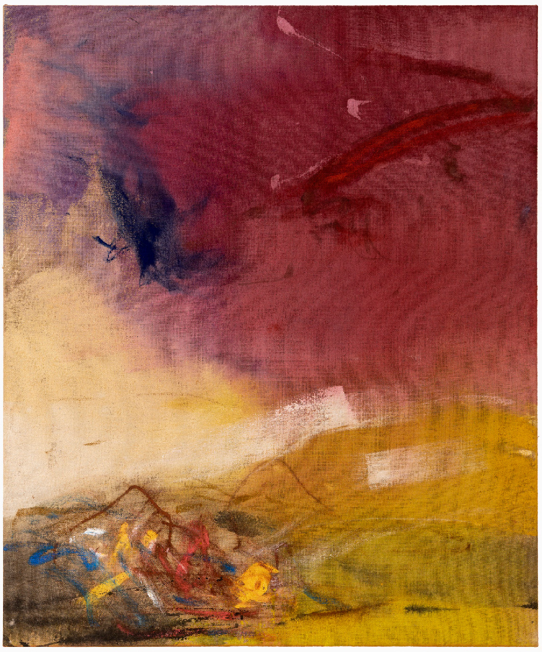 01_Leiko Ikemura_CRN Act, 2020, tempera on jute, 120x100 cm