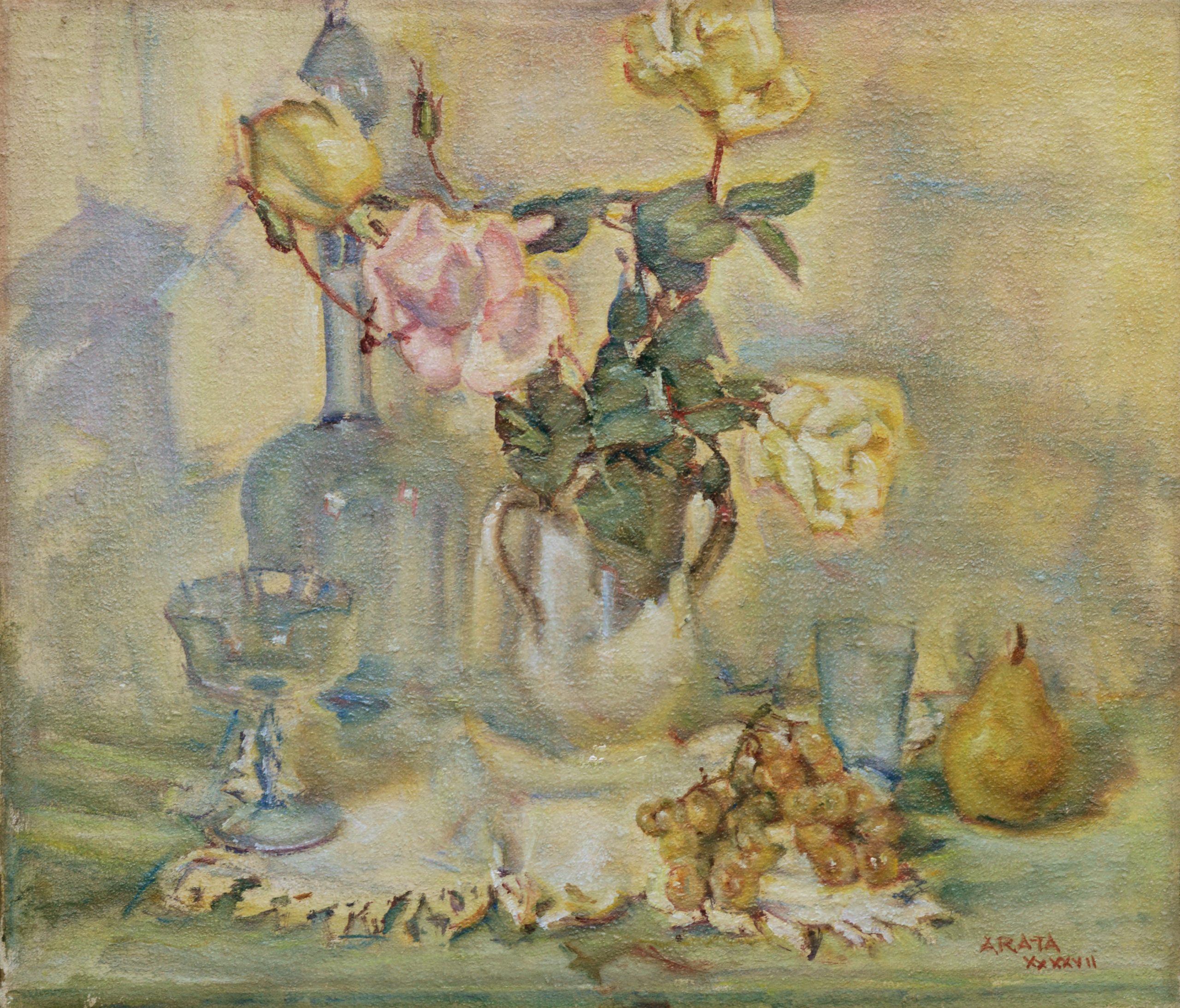 1947 NATURA MORTA, OLIO SU TELA, 60X70