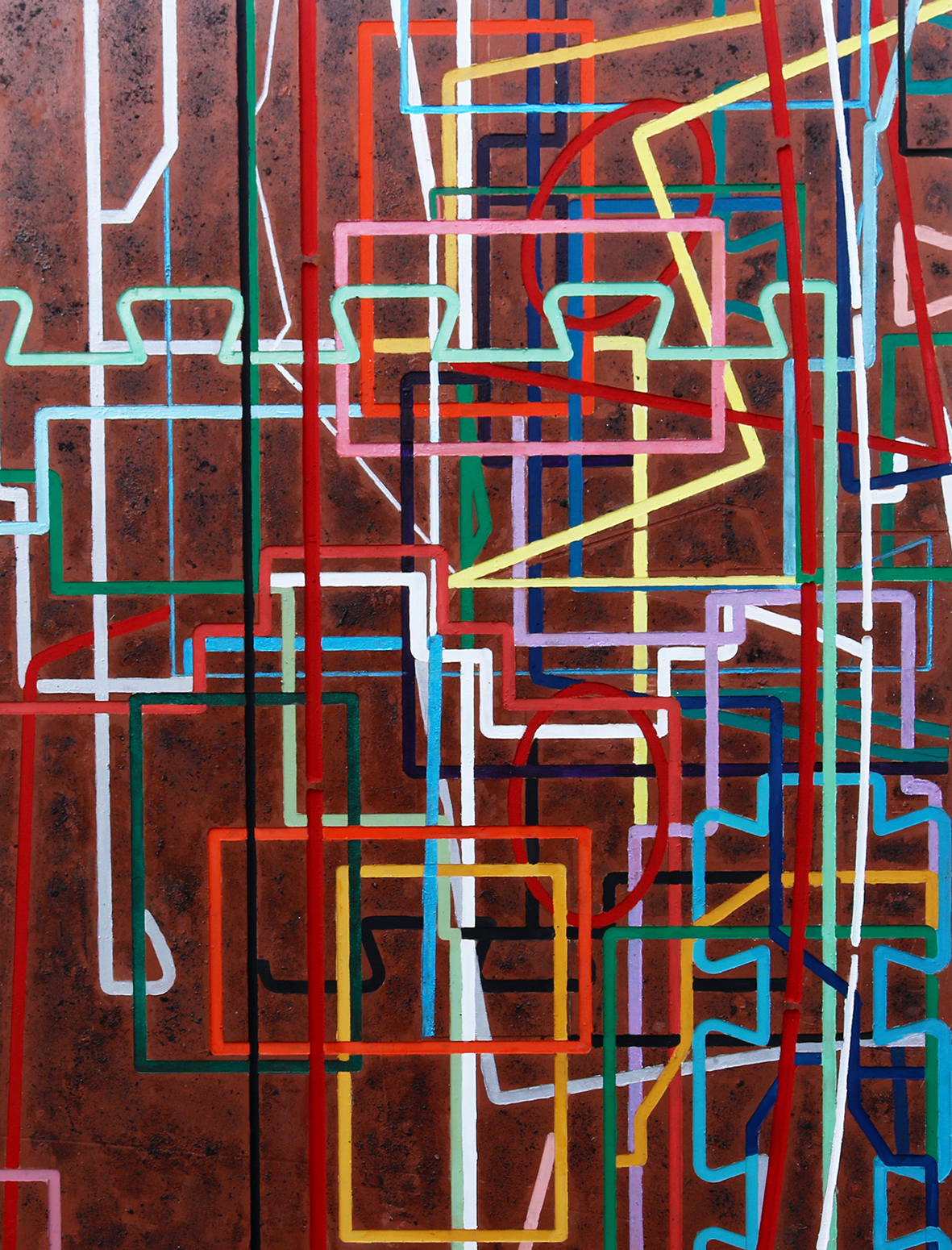 3-Annalaura di Luggo, GENESIS, 2019, pigmenti e terre su tavola, cm 200x153