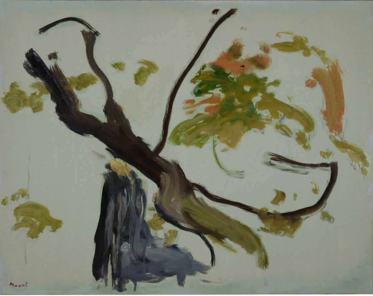 661 Ruscello nel bosco olio su tela 80x100 1989 S