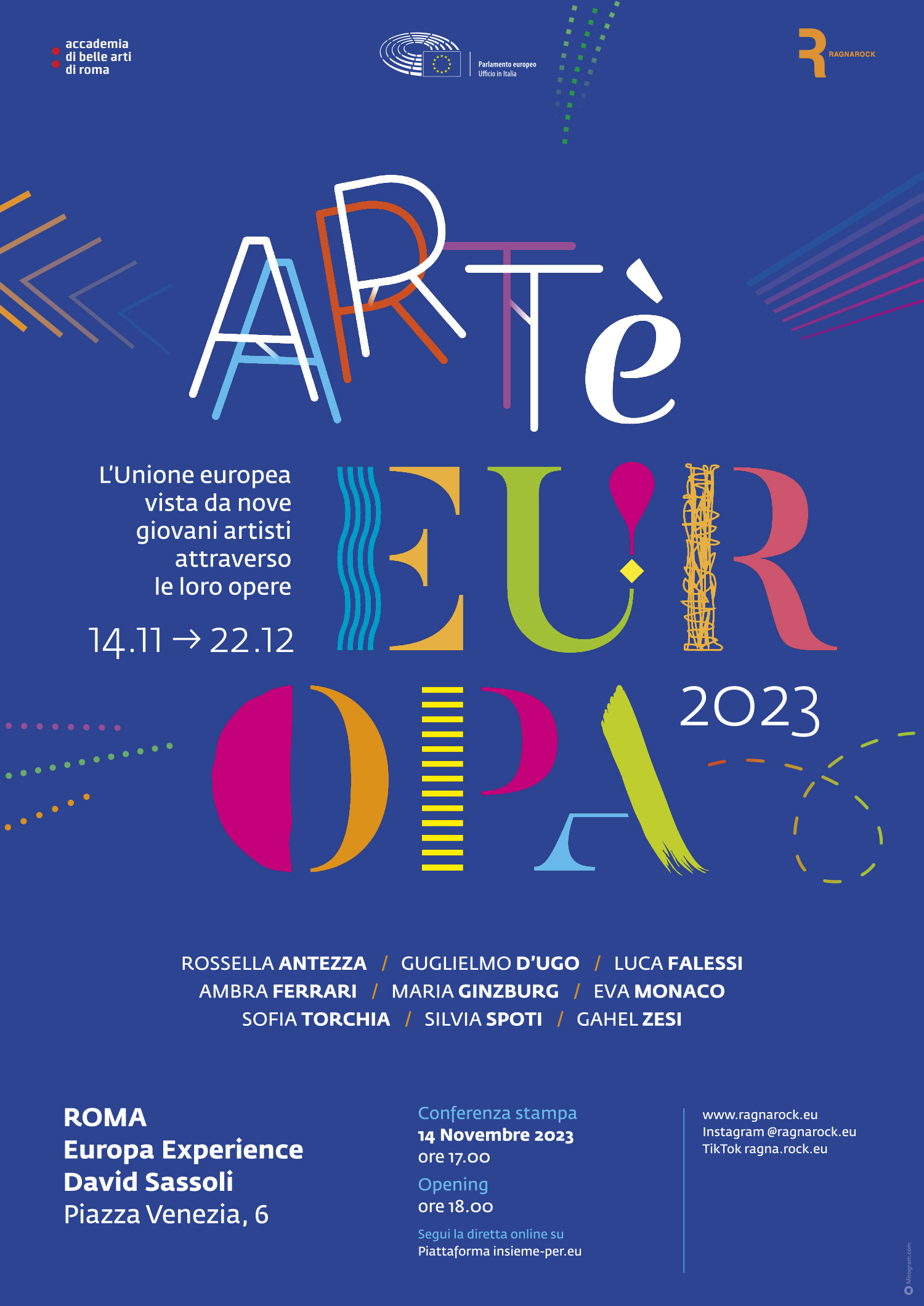 ArtèEuropa 2023 - locandina senzza interventi