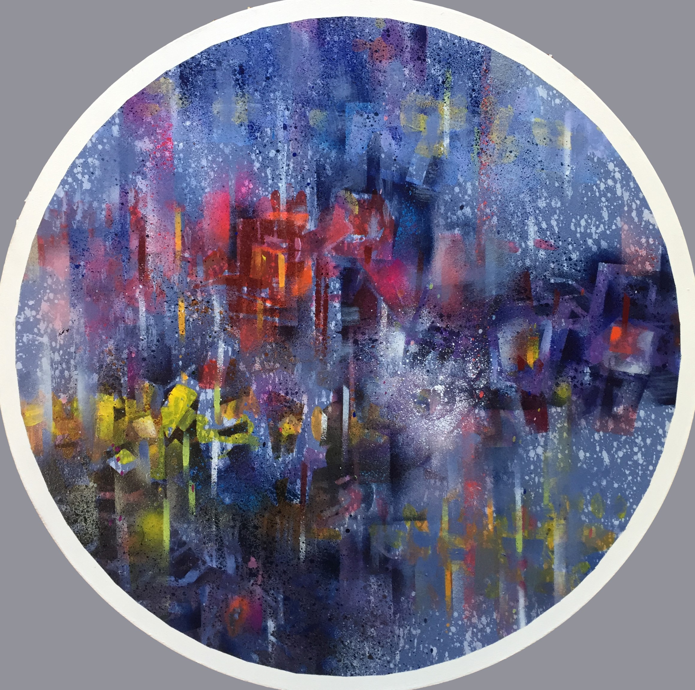 Bernardi, Dentro ad una pioggia tec. mista diam. cm 57 2021