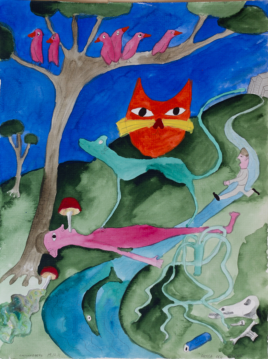 CM Lundberg, Muschio, 2011, acquarello su carta, cm 50X35.jpg