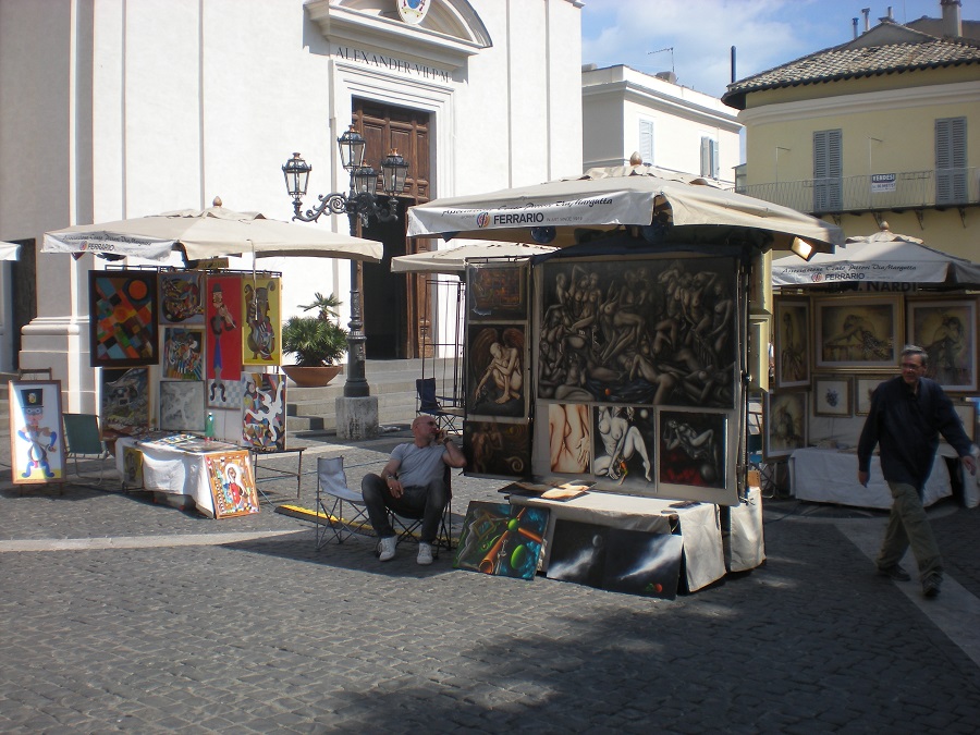 Cento Pittori Via Margutta a Castel Gandolfo immagini di repertorio 2