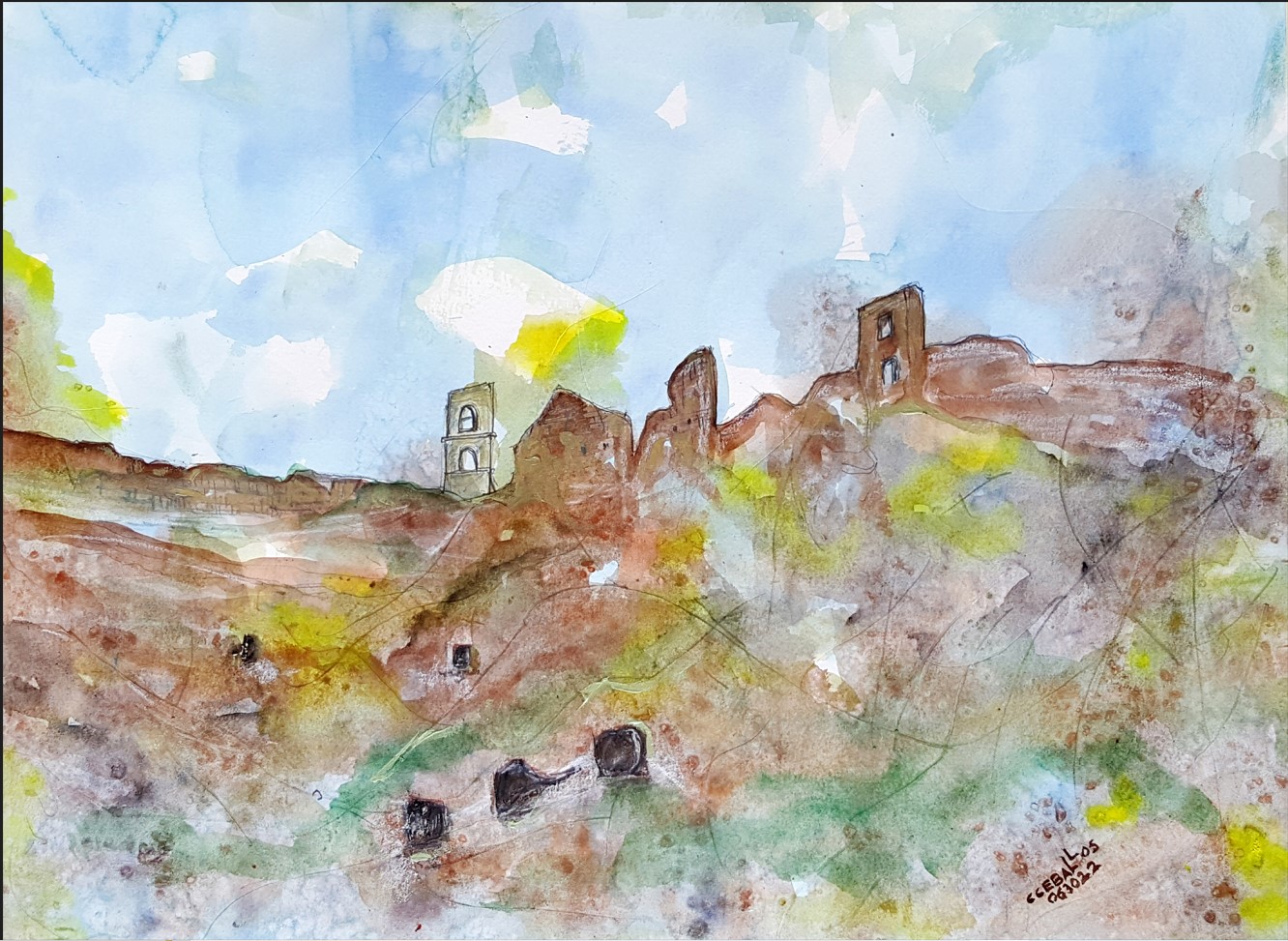 Cesar Ceballos, Cielo blu sopra Tombe Etrusche