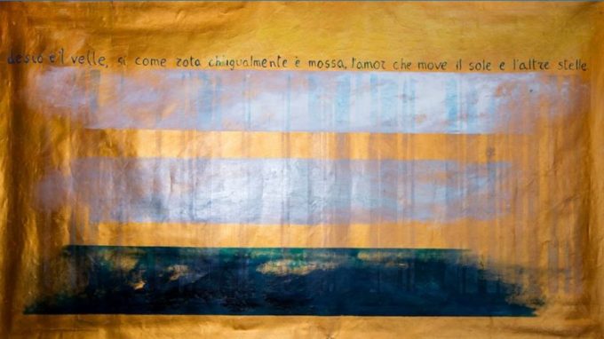 Corrado Veneziano, IBN Dante finale Paradiso, 2020, olio su tela