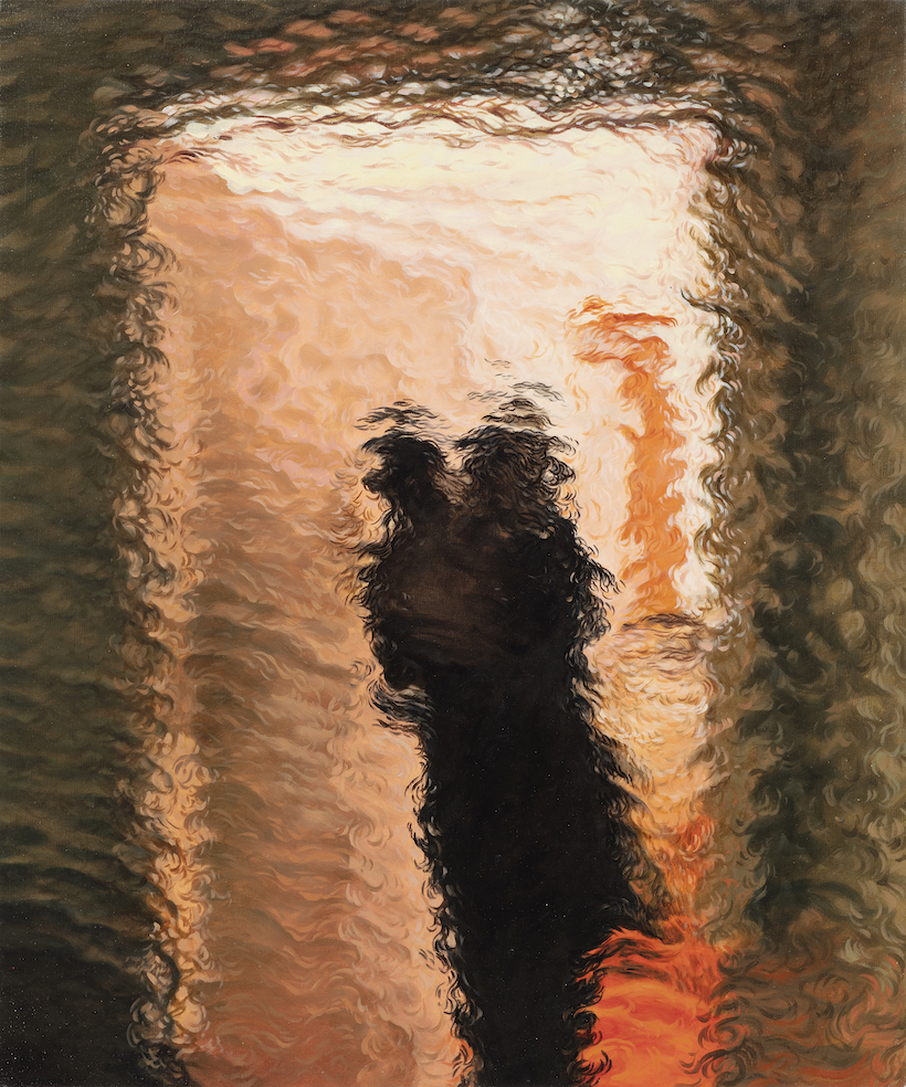 Diango Hernández, Waterfall series, Madre , 2022, Oil on canvas, 60 x 50 cm