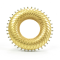 Ezra Satok-Wolman, The Mathematical Fingerprint of God, brooch, 2012, 791 yellow gold, 750 white gold, japanese silk