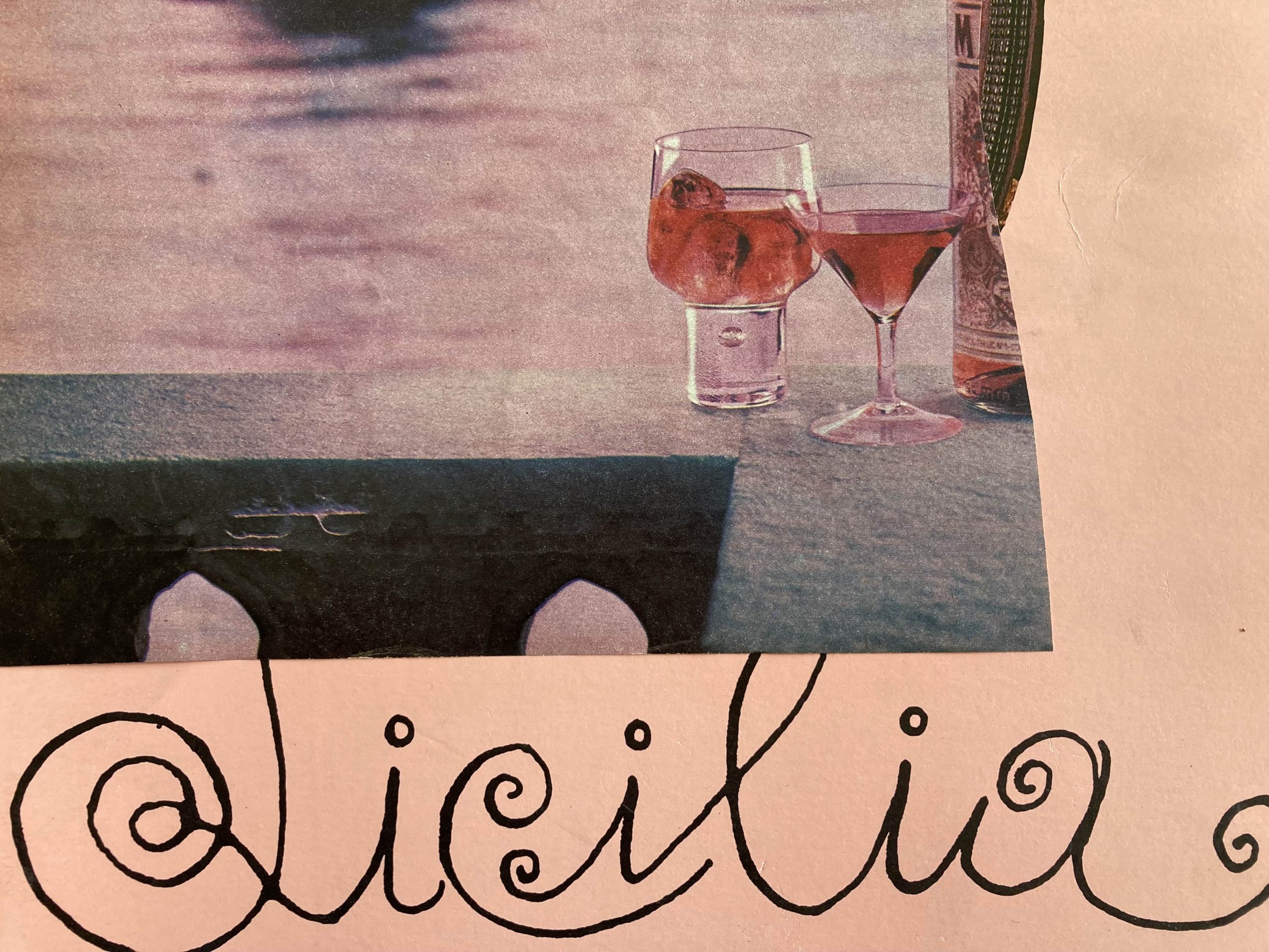 Flavio Favelli, Sicilia, 2024, particolare di collage su rivista (2) (1)-min (1)