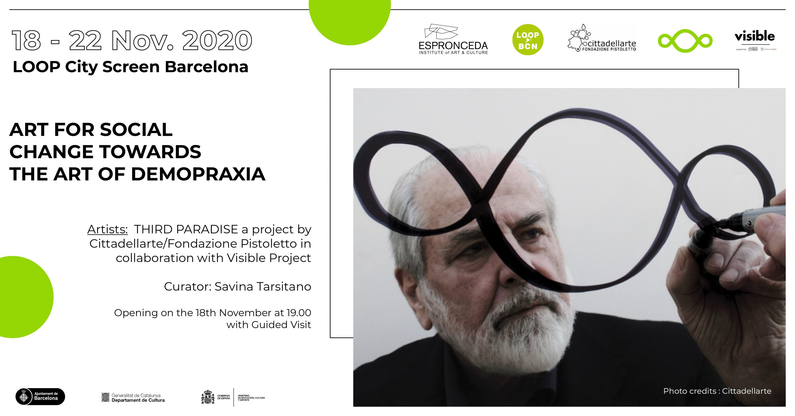 Flyer Loop Festival in green