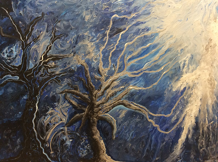 Francesca Romana Fragale_L'energia della natura_olio su tela_80 x 100 cm