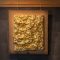 Francesco Mazzi, Pelle di sole, 2020-2021, tecnica mista con foglia oro 24 K, cm 53,5x45x4,5 (1) (2)