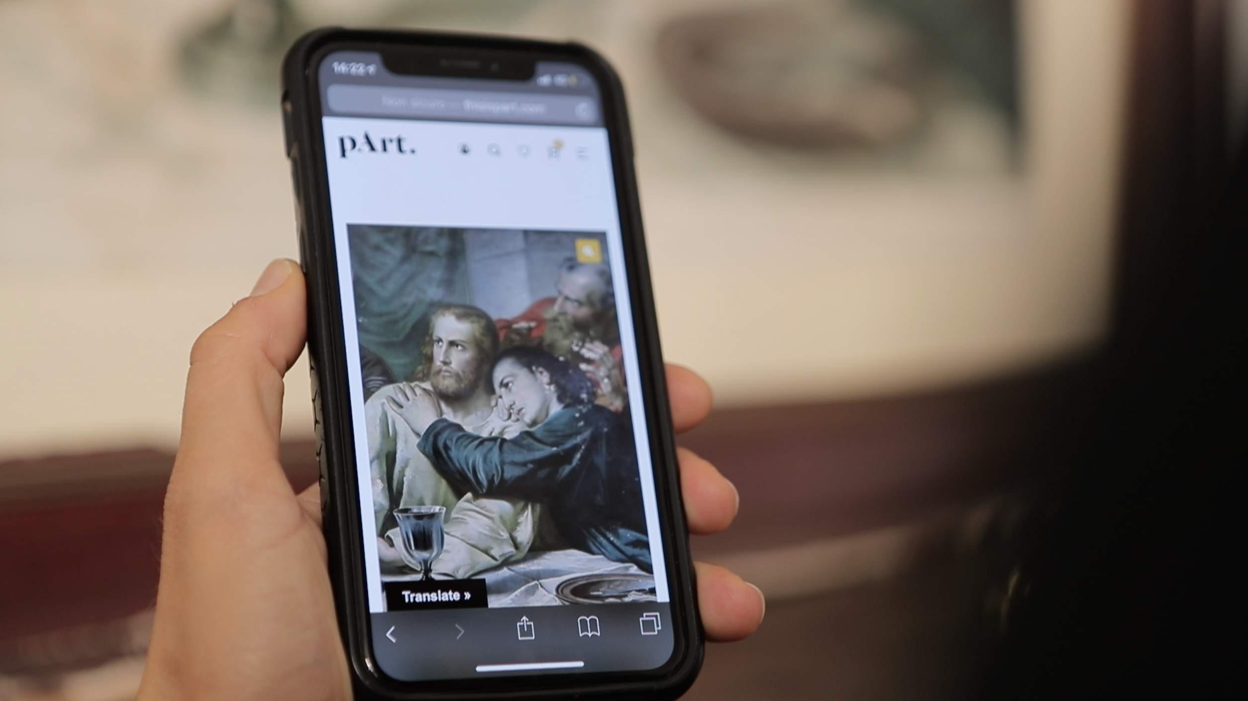 Il sito web di pArt sullo smartphone (1)