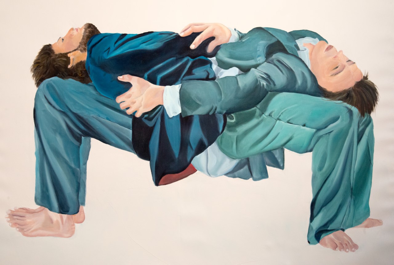 In-comunicazione-olio su tela-90x1110cm-2022