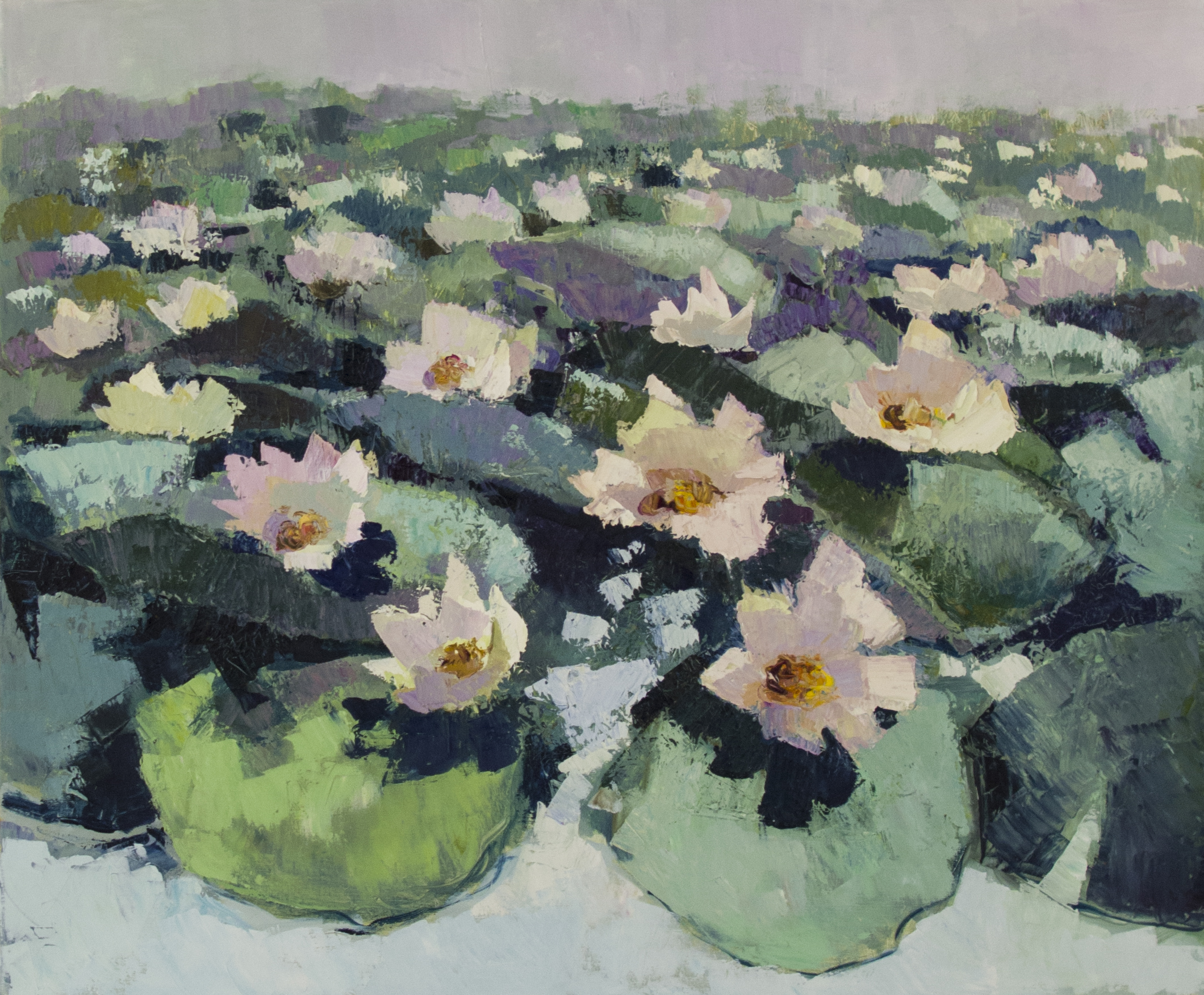 L. FORNASIERI "NINFEE" OLIO SU TELA