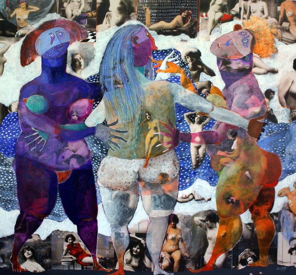 LE GRAZIE - cm 130 X 140 - acrilico su tavola