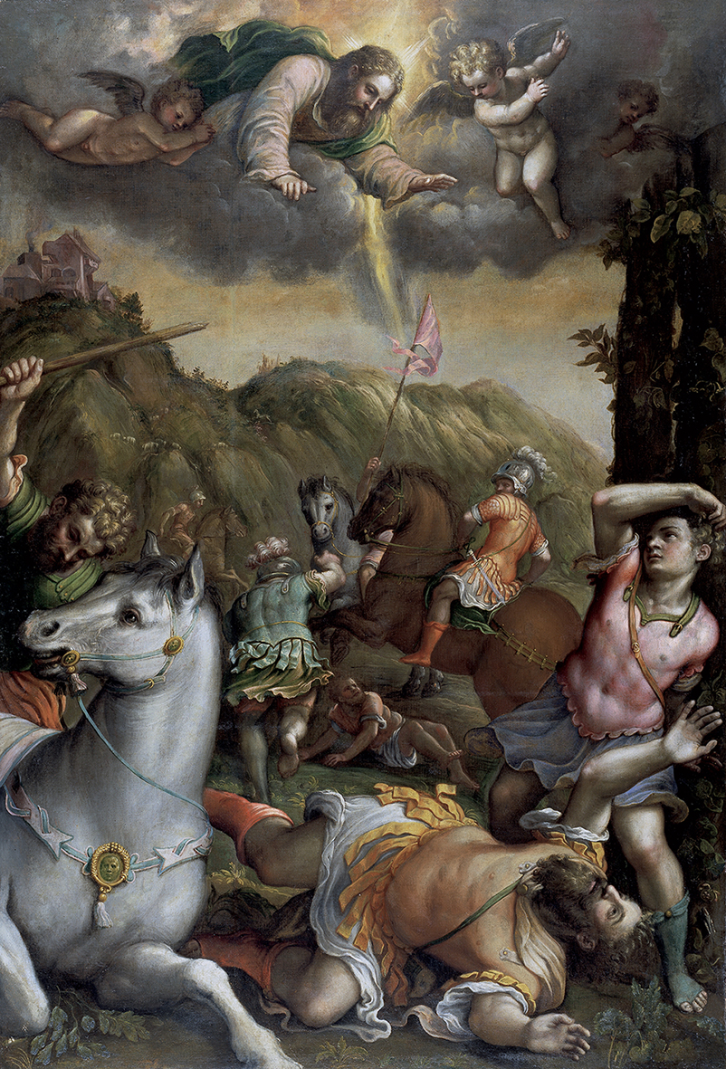 Lattanzio Gambara, Conversione di Saulo, 1568, olio su tela, cm 250x170 light