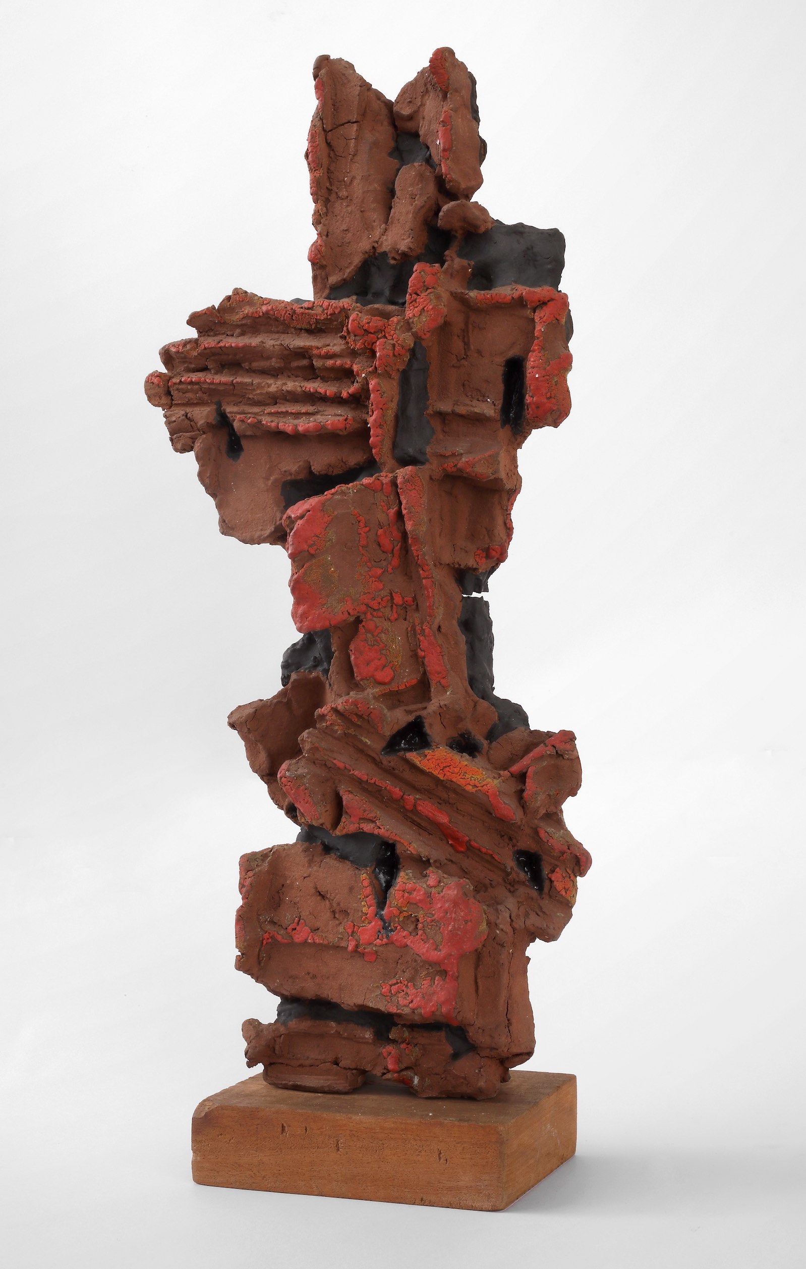 Leoncillo, Senza Titolo (San Sebastiano), 1963, grès e smalti