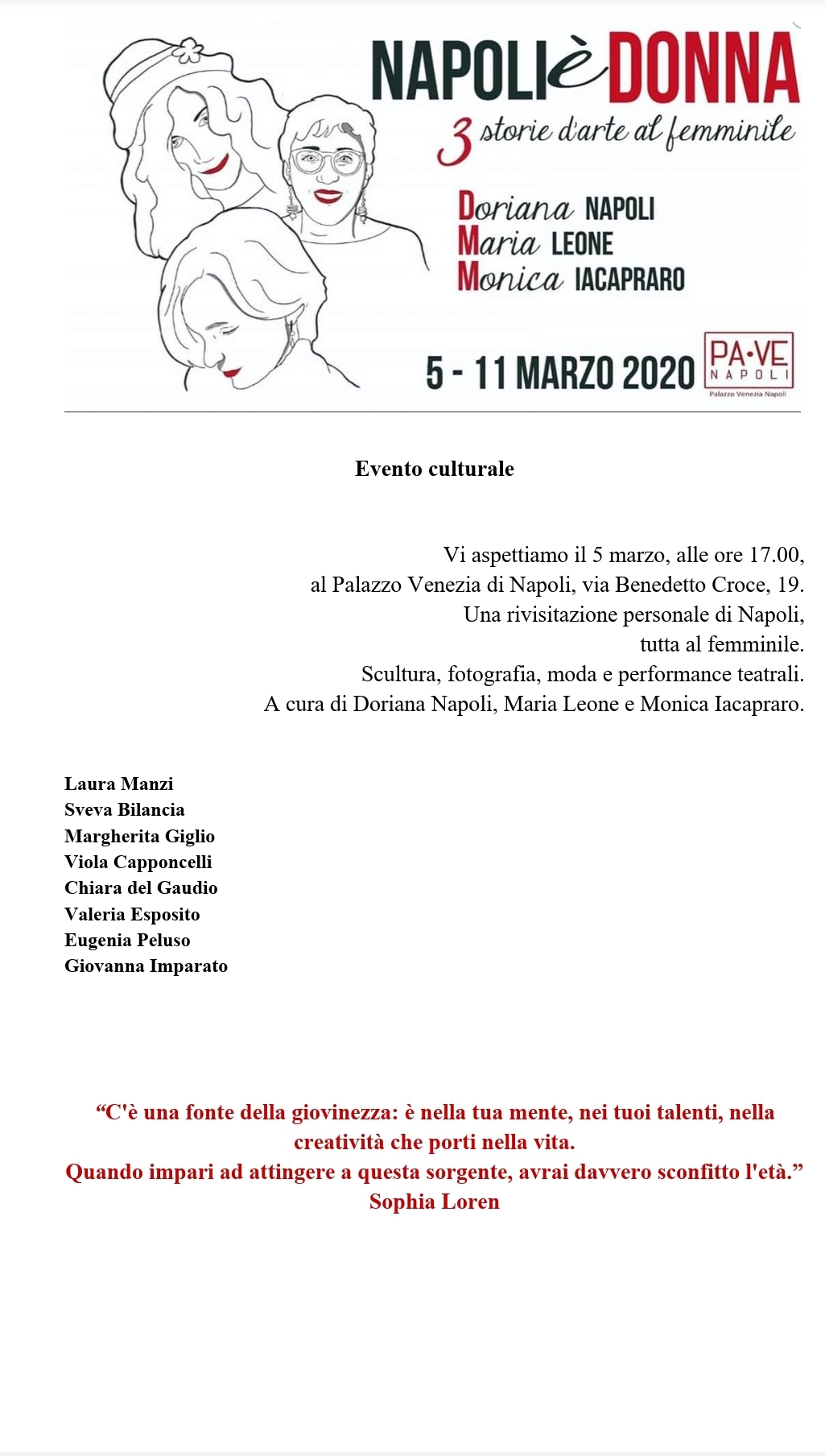 Locandina Napoli è donna.