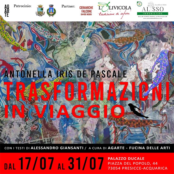 Locandina Trasformazioni in viaggio, Presicce, dal 17-07 al 31-07 (IRIS-AGARTE)-min-min