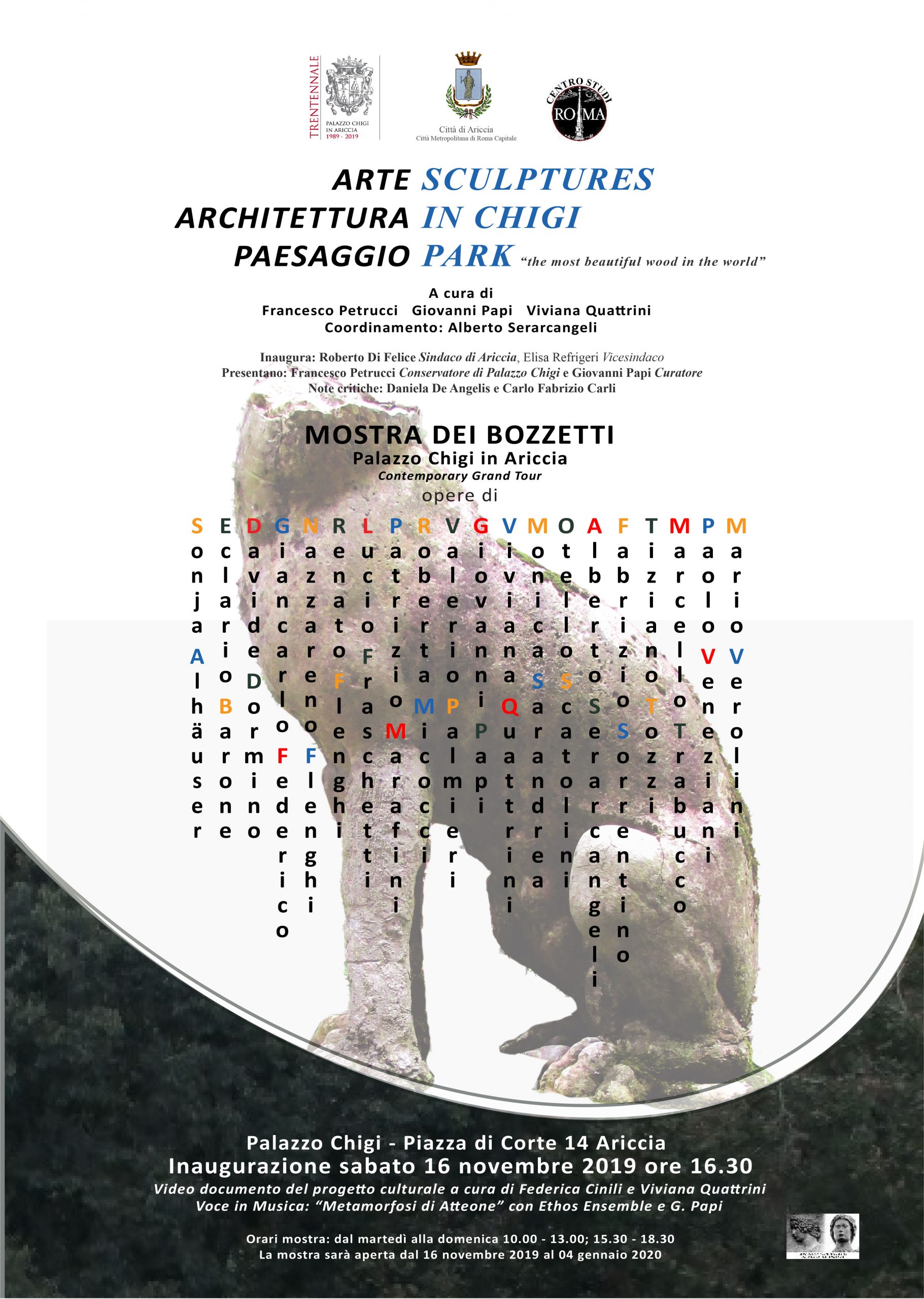 Locandina_Mostra bozzetti-SCULPTURES IN CHIGI PARK