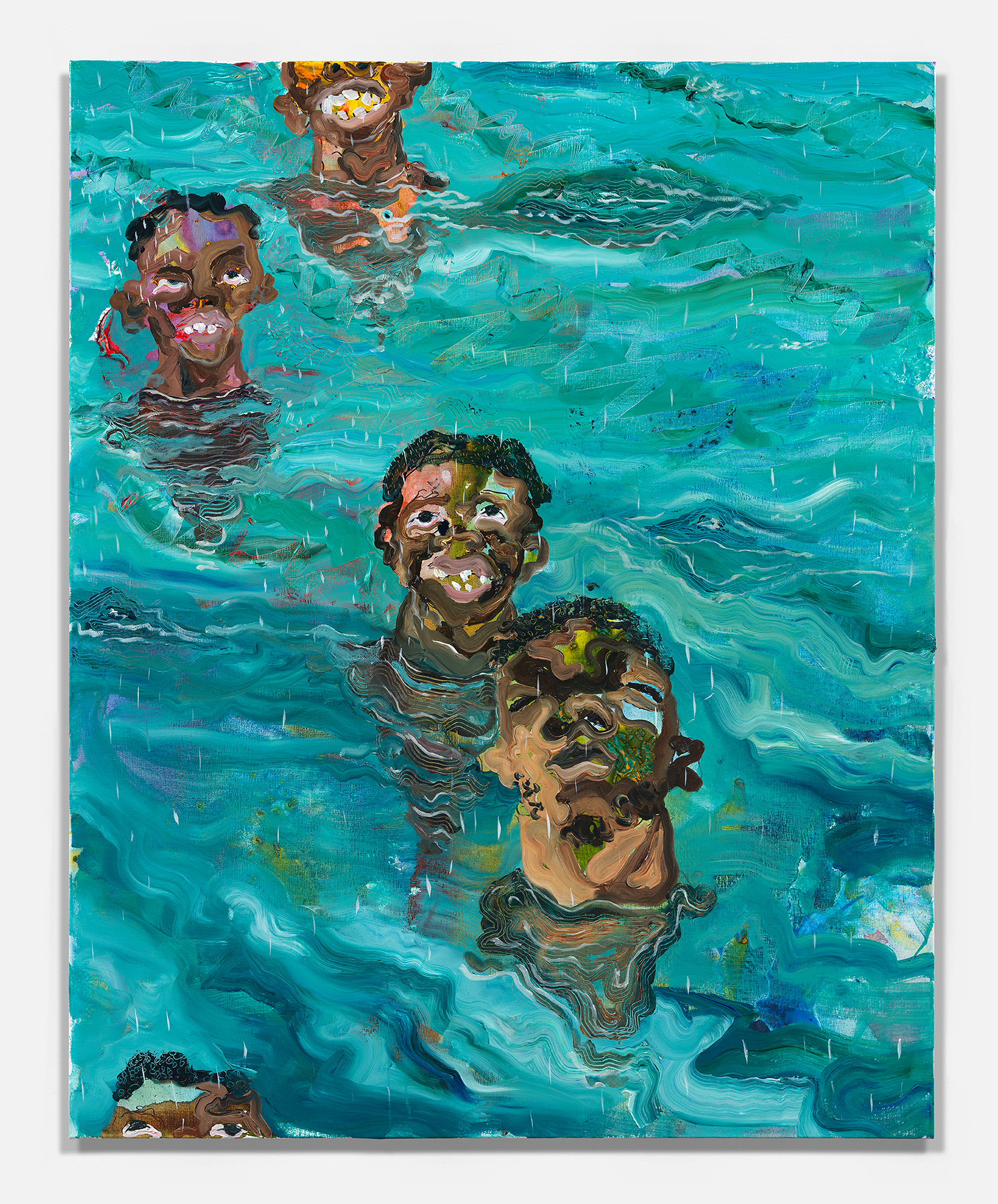 Ludovic Nkoth, The Last Note, 2020, acrylic on Belgium linen, 152.4x121.9 cm (60x48 inches), Courtesy the artist and Luce Gallery, Turin