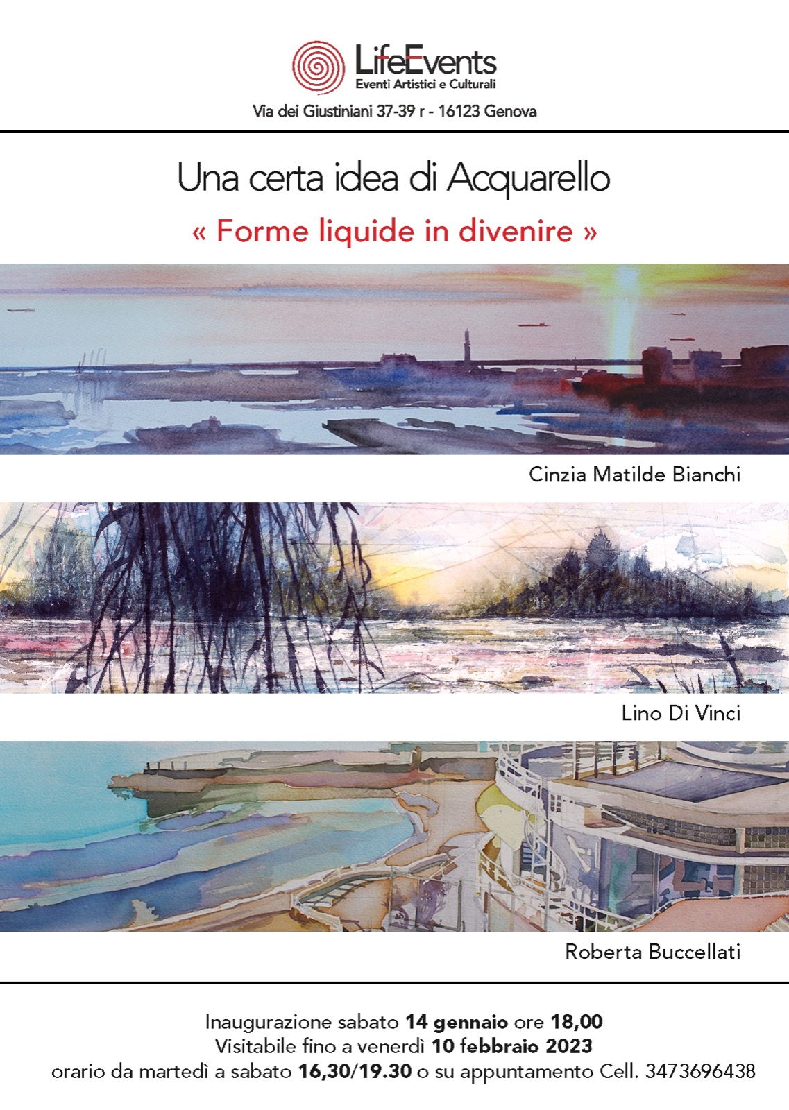 Mostra LifeEvents Forme liquide in divenire