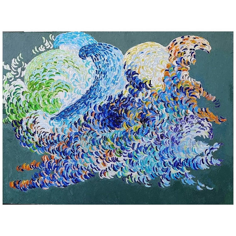 Nino Perrone Percezione impetuosa, 2024, olio su tela 80x60 cm