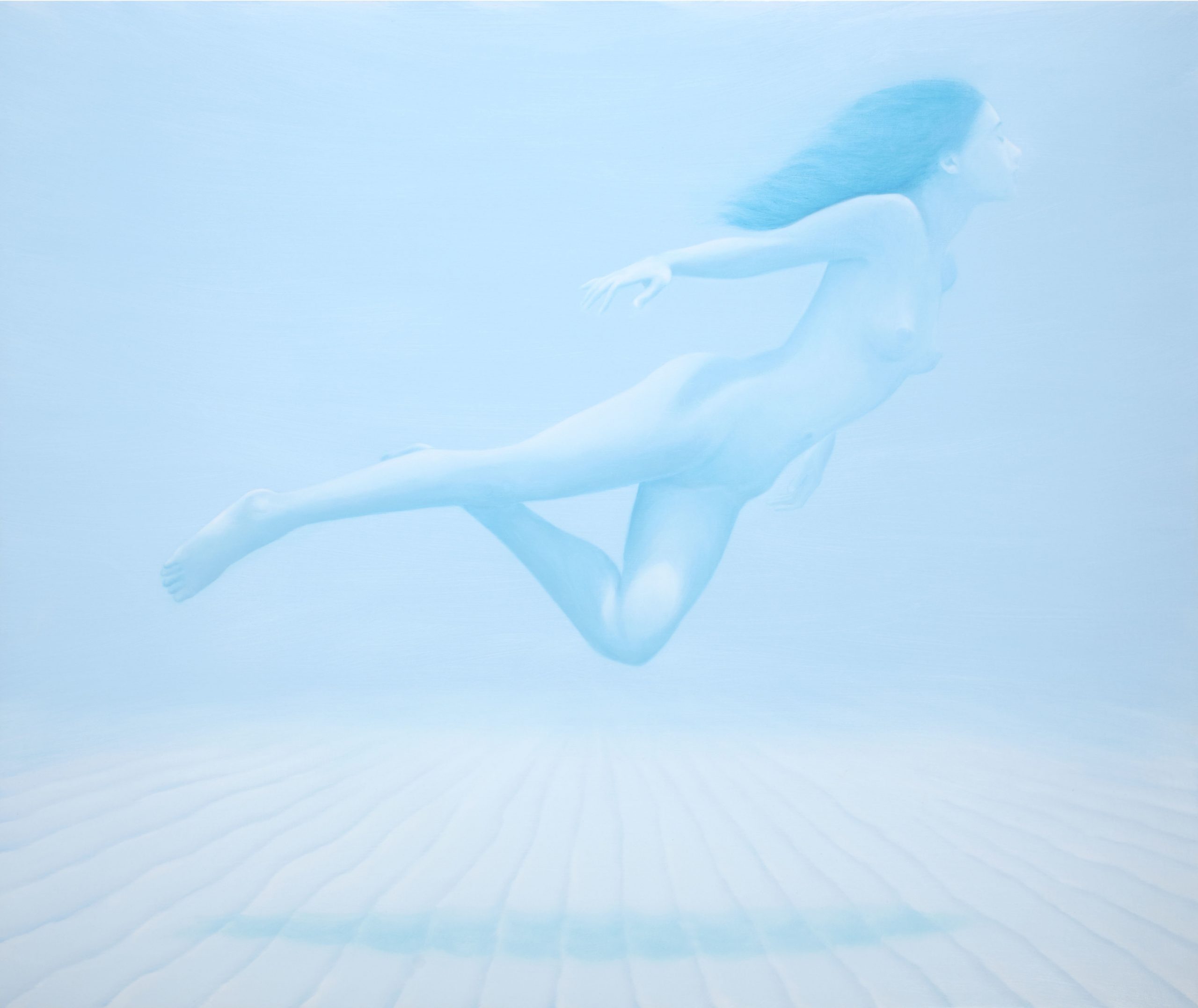 Nuotatrice olio su tela cm.100x120