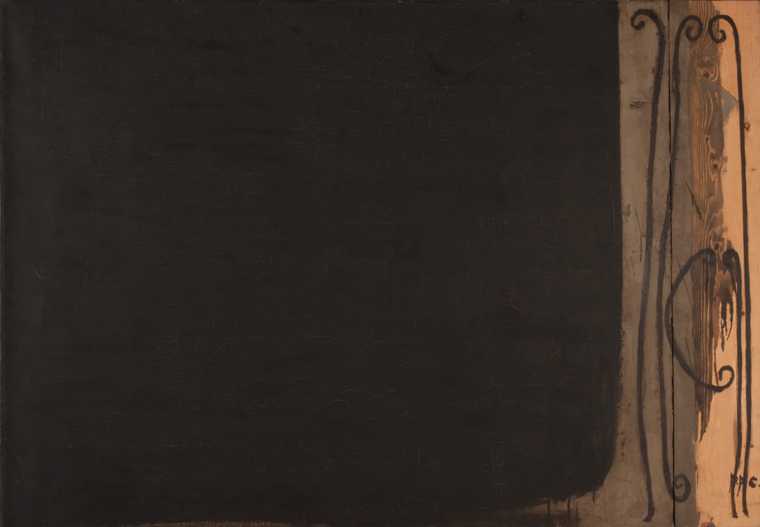 Pizzi Cannella_Ferro Battuto_1991_cm120x172_olio su tela e tavola