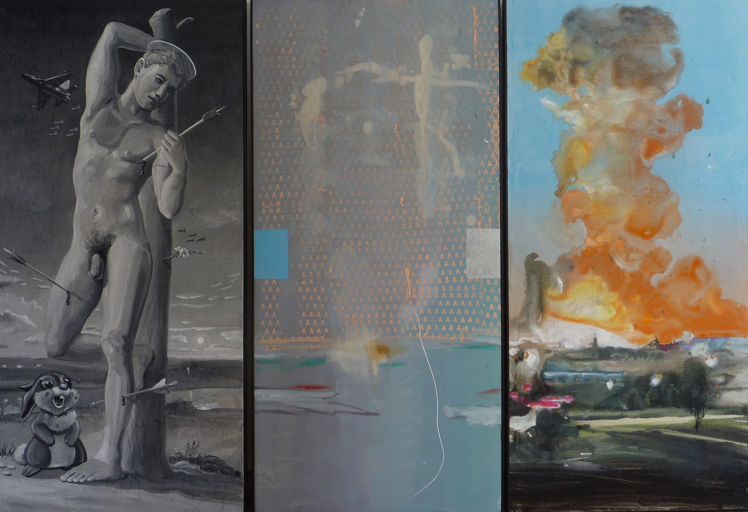 Rifigurazione, acrilico su polistirene cm 160x120, 2023