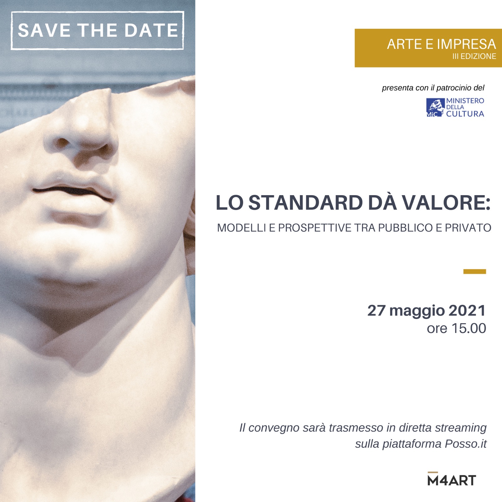 SAVE THE DATE LO STANDARD DEL VALORE