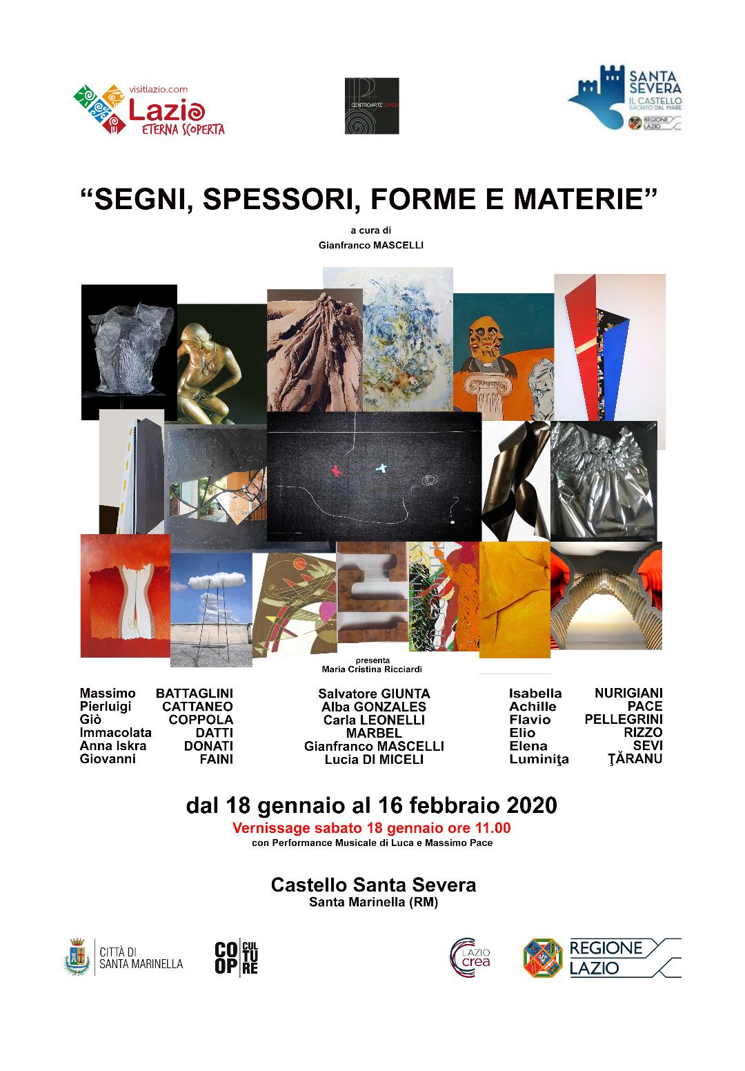 SEGNI, SPESSORI, FORME E MATERIA AL CASTELLO DI SANTA SEVERA (RM)