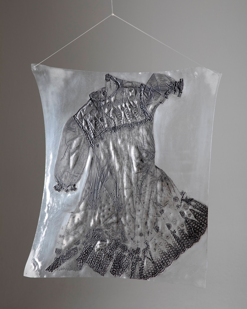 Sara Montani, Illumino il nero, 2023. Metacrilato e inchiostro, 59x55 cm