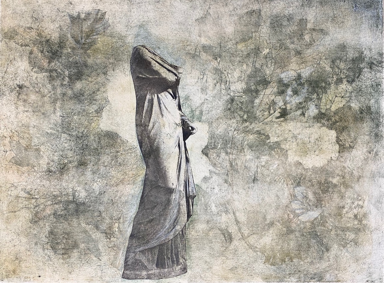 Vestale II. Maria Angeles Vila. 2020. 60x40 cm. tecnica mista su tela