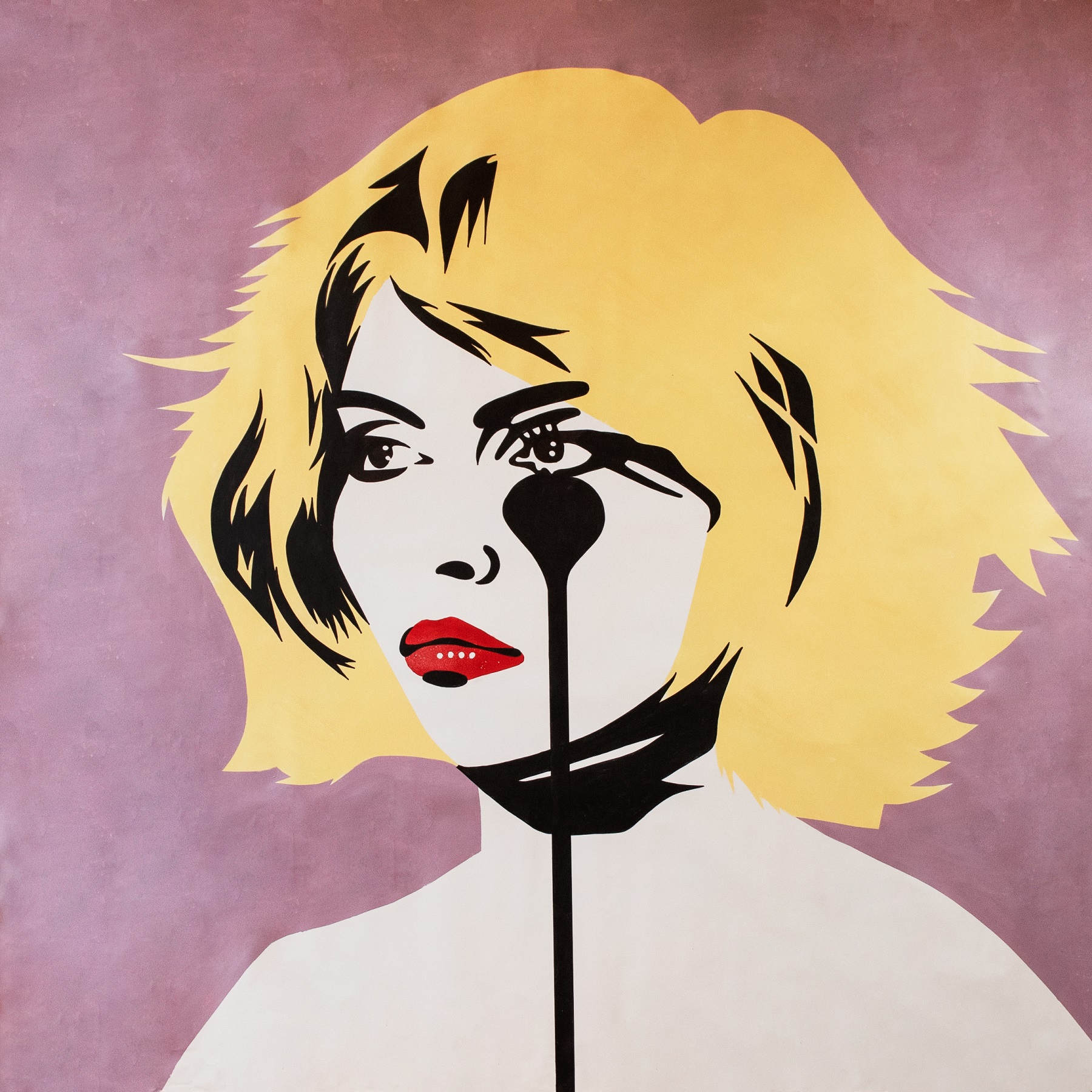 WK_Pure Evil, Heart of Glass – Blondie (2022), Synthetic polymer paint and ink on canvas, 200 x 200 cm_credits Elena Domenichini