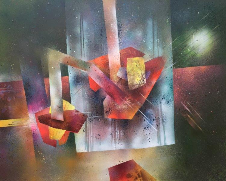 Walter Bernardi, Innesti, tecn. mista cm 80 x 100, 2020