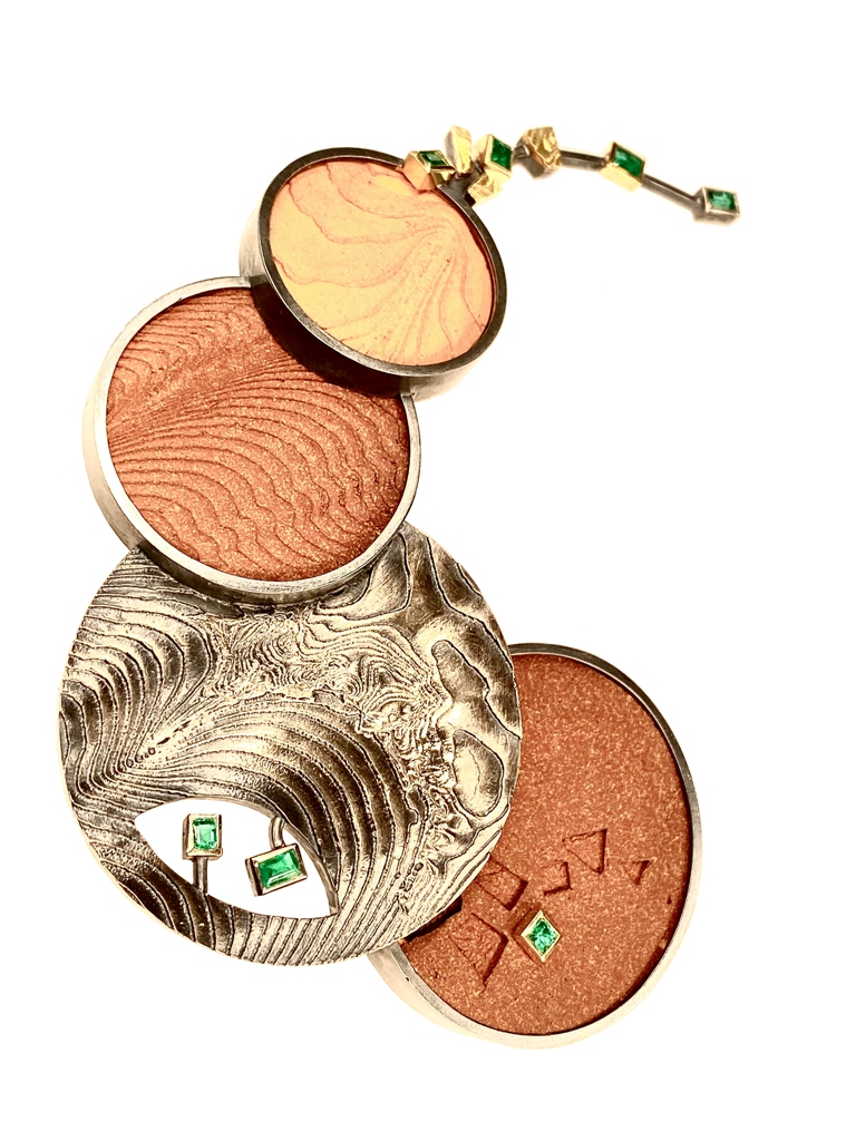 WernerAltinger, QuattroElementi, artigianale, argento,oro750,terraCotta,smeraldi_handmade_silver,gold750,terraCotta,emeralds