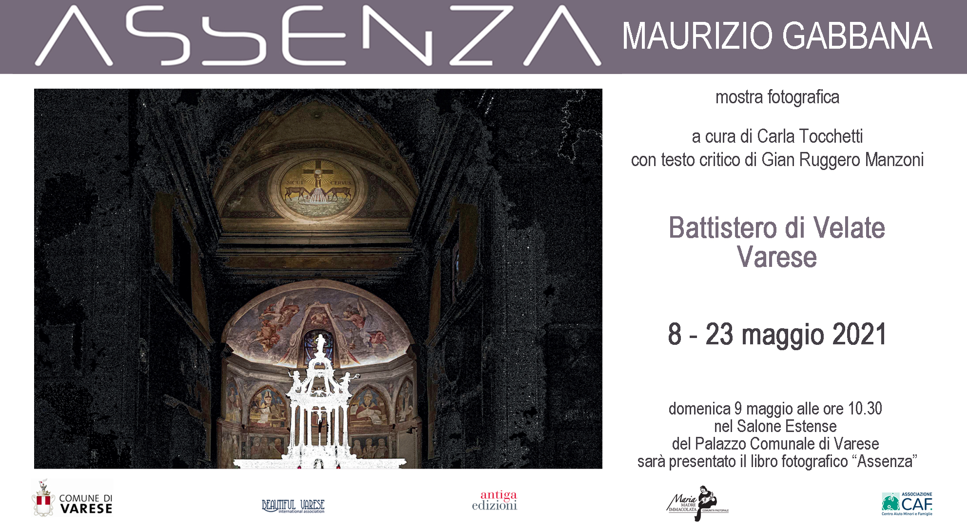 banner evento Maurizio Gabbana - Assenze - VA
