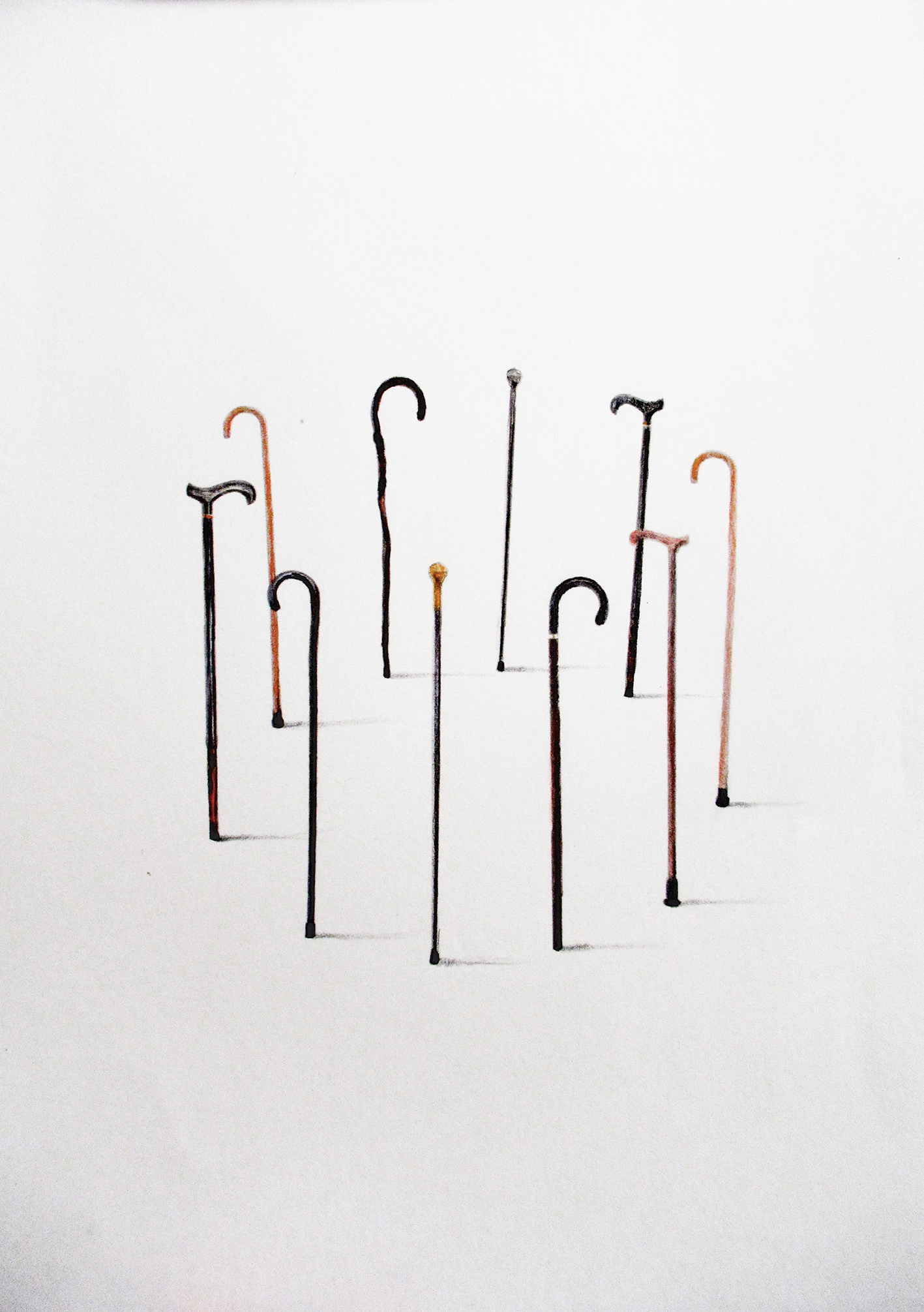 bastoni -serie around -Cristina Mangini- 2018