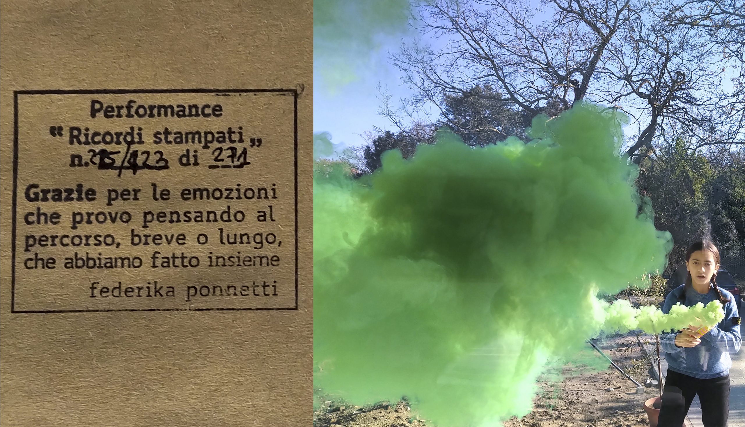 copertina dittico performance ricordi stampati