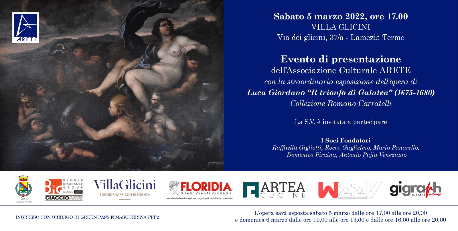invito evento di presentazione arete