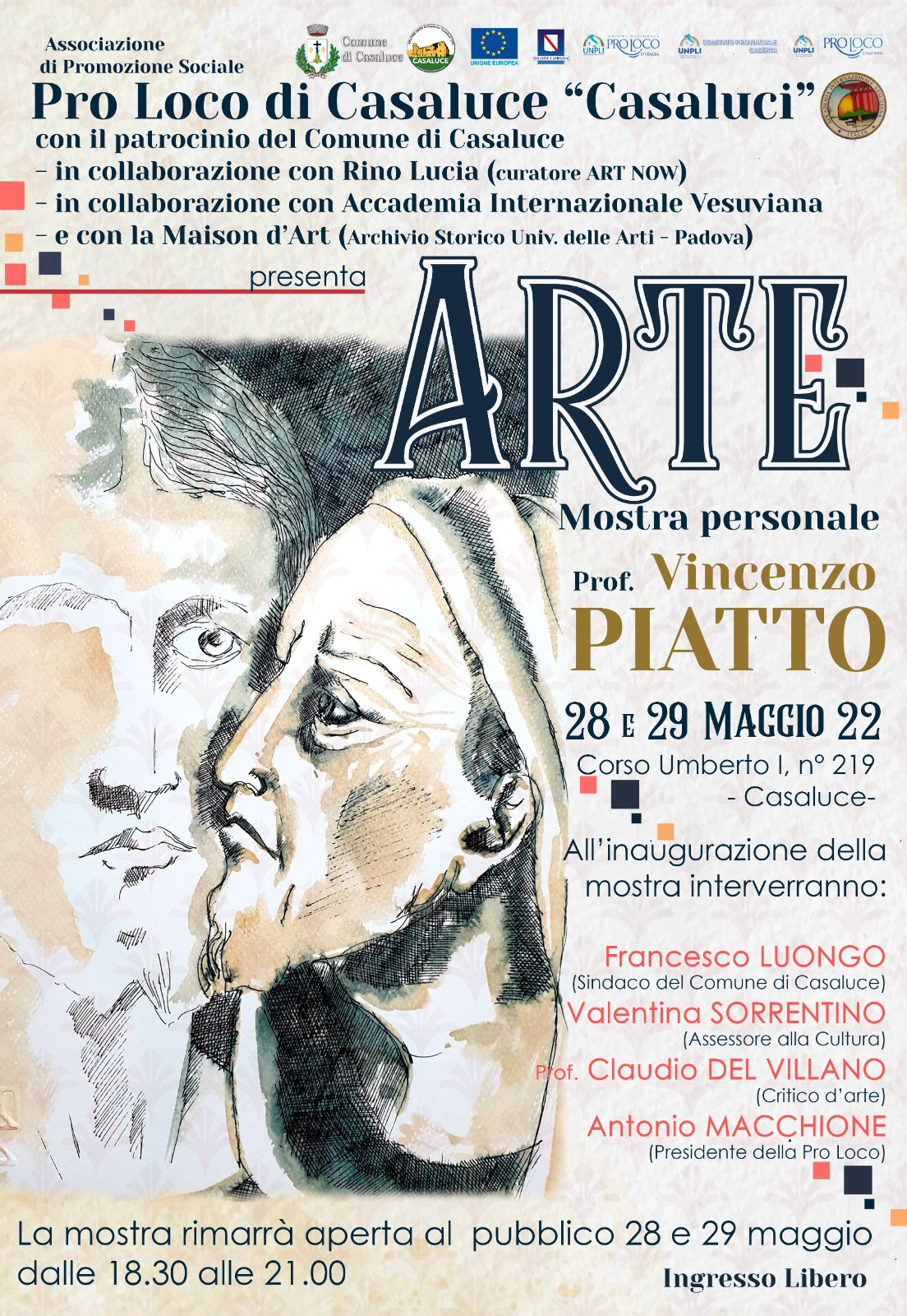 locandina mostra ARTE di V. Piatto