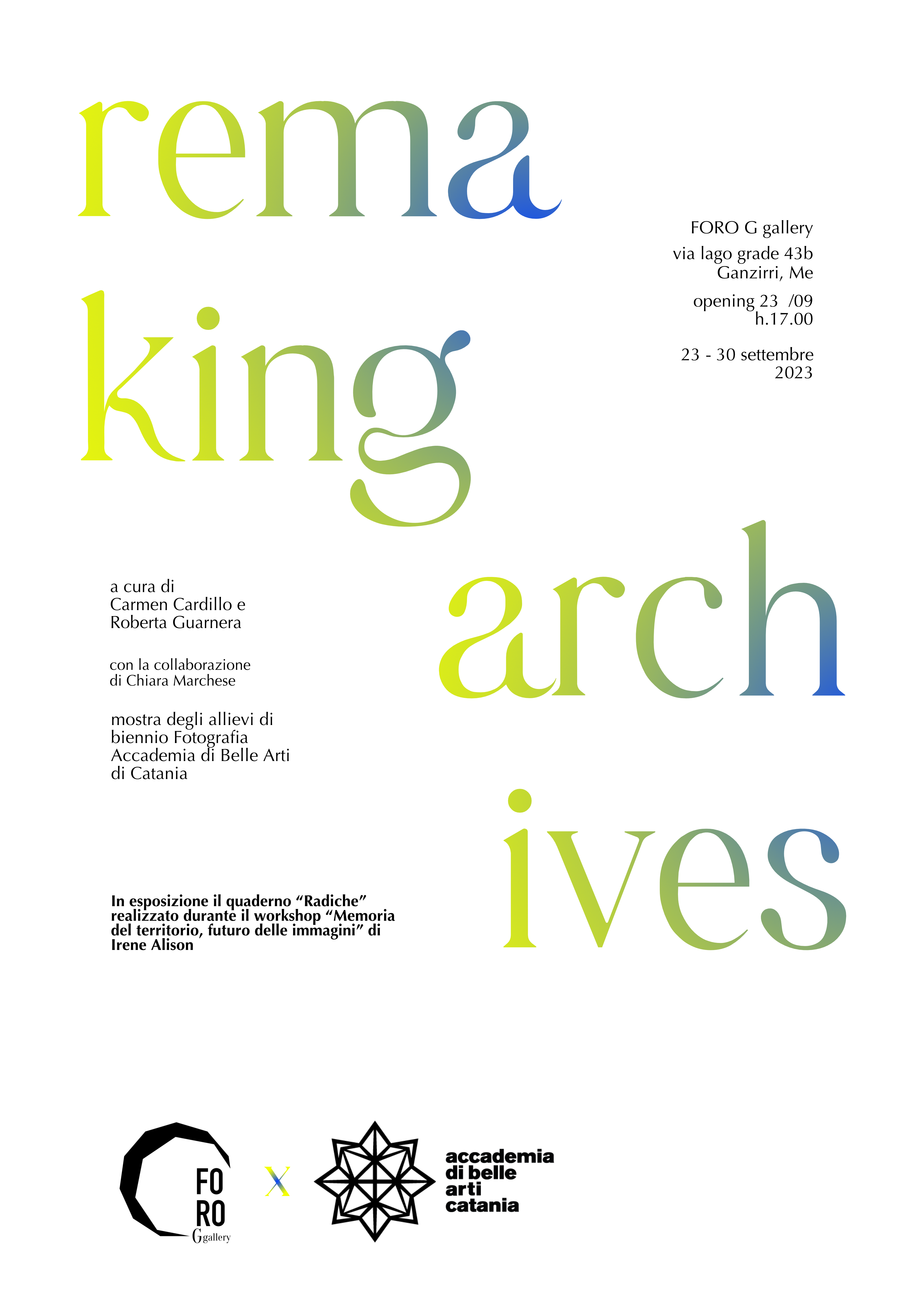 locandina mostra remaking archives