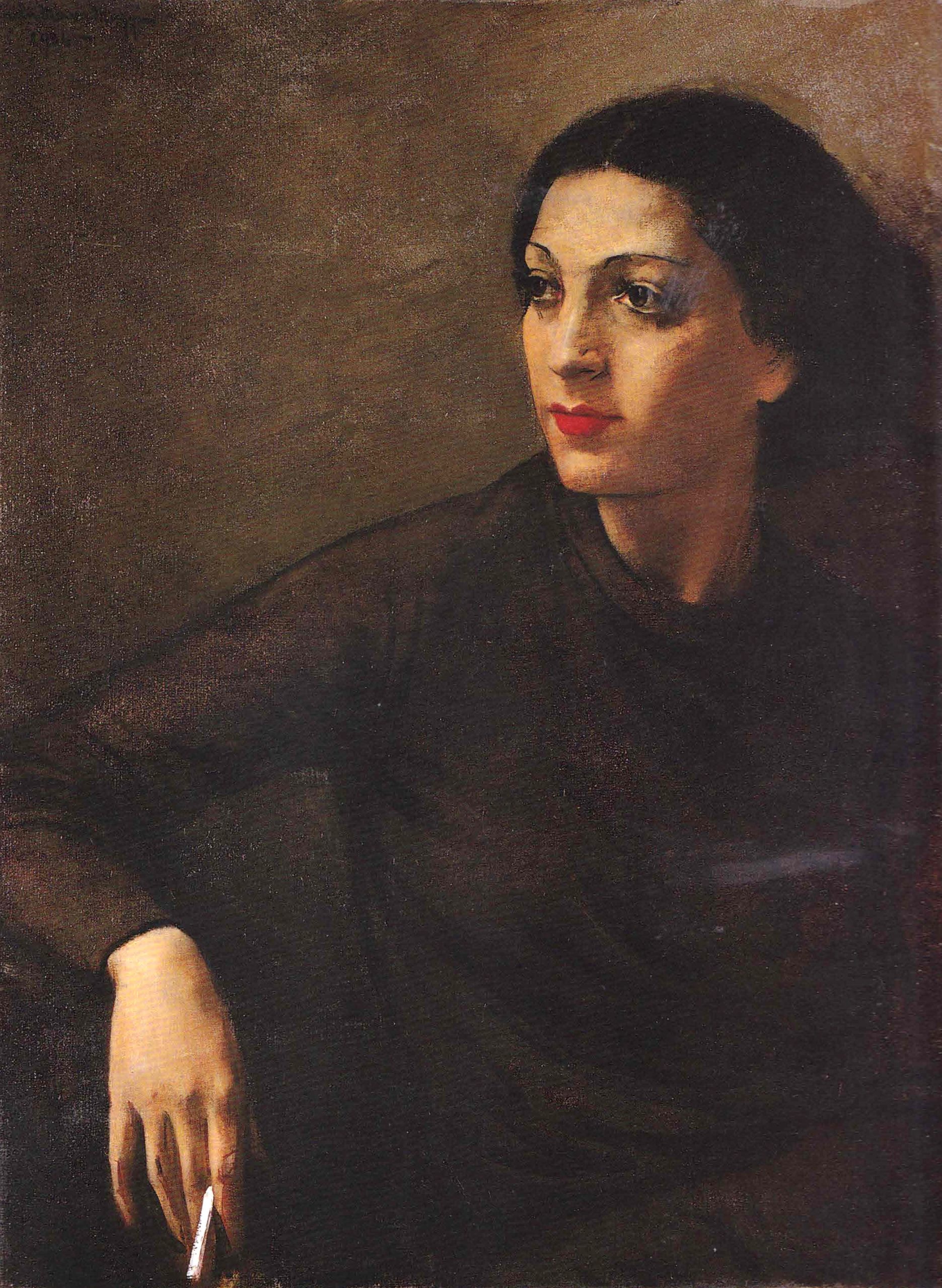 maggi la sigaretta 1934 olio su tela 80 x 59 cm