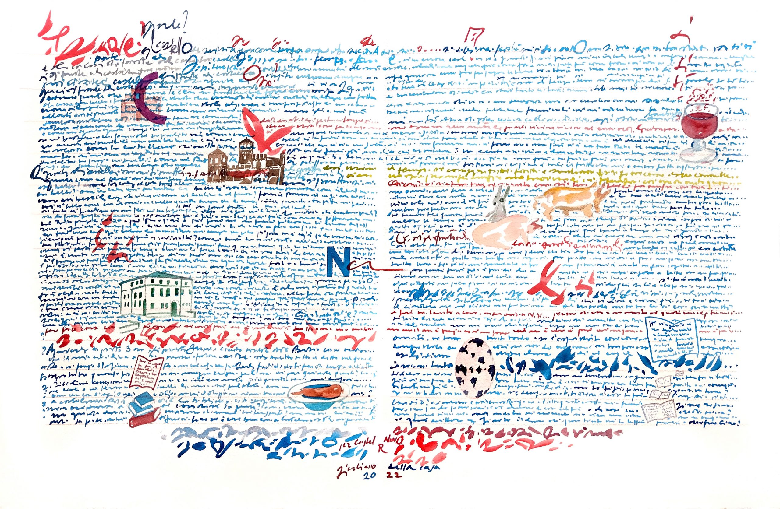 testo calligrafico Giuliana Della Casa